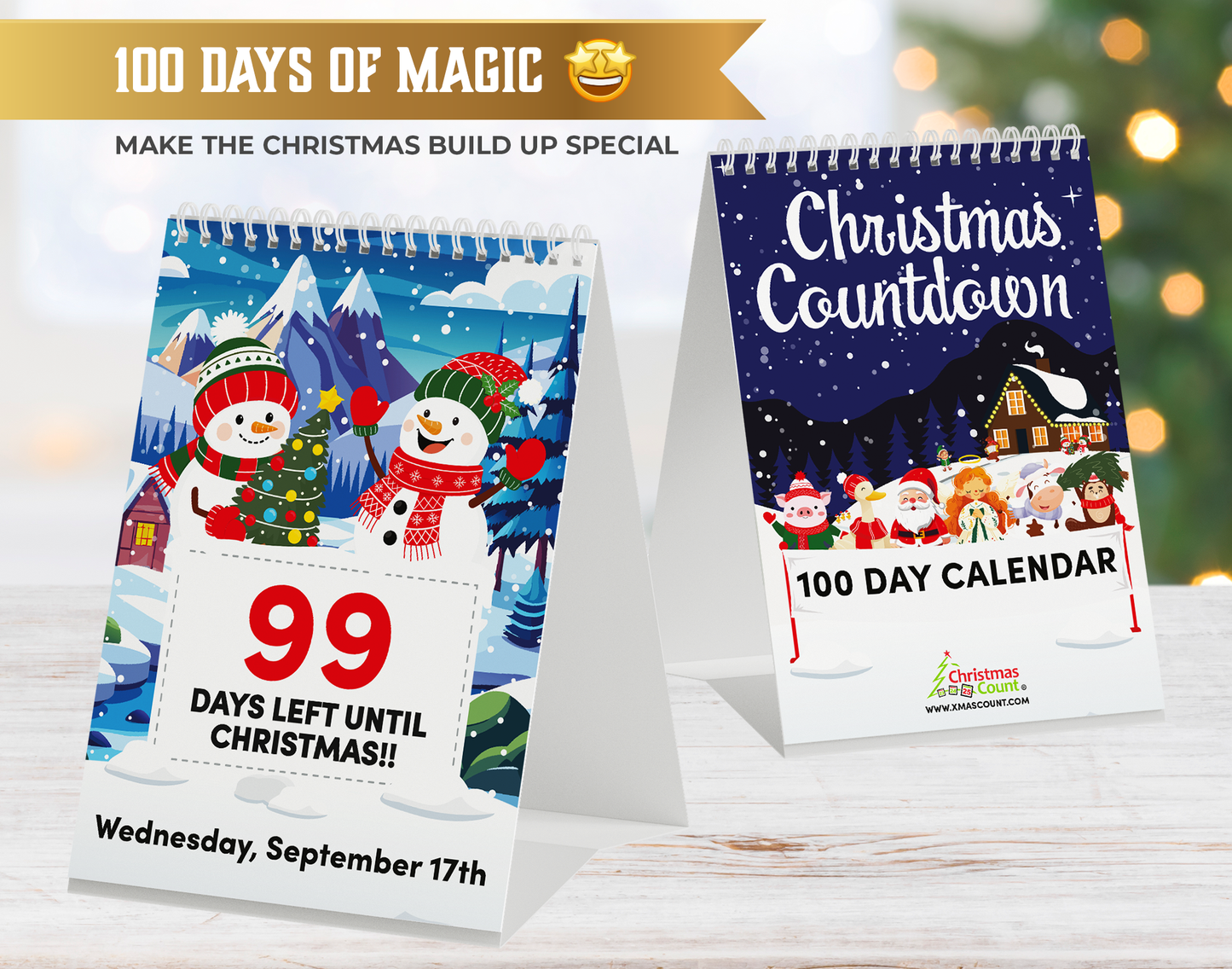 100 Day Christmas Countdown Official Calendar 2025